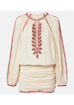 Marant Etoile Ludy embroidered cotton minidress