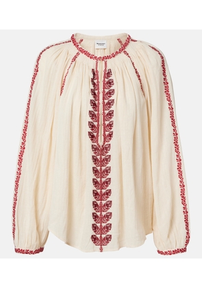 Marant Etoile Lena embroidered cotton blouse