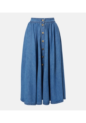 Patou Denim midi skirt