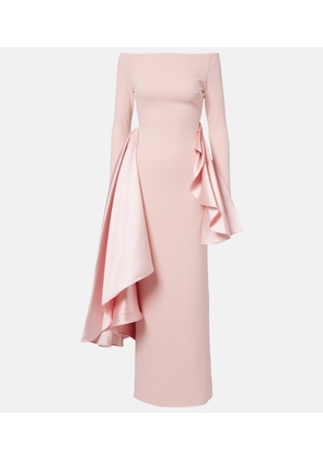 Solace London Kiana draped off-shoulder maxi dress