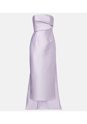 Solace London Kiki caped satin corset cocktail dress