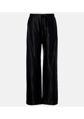 Khaite Rohen satin wide-leg pants