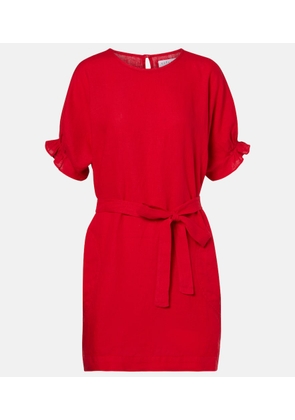 Velvet Vivian belted linen minidress