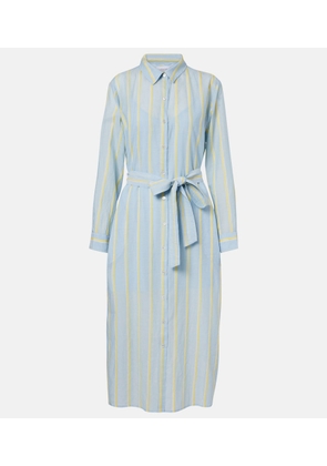 Velvet Kimora striped cotton shirt dress