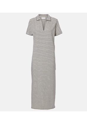 Velvet Corin striped cotton midi dress