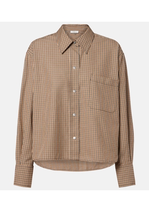 Vince Checked cotton-blend shirt