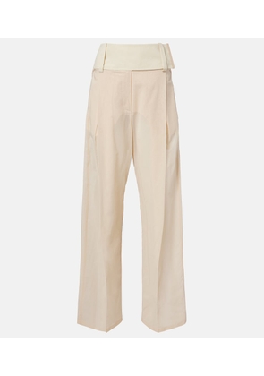 Sportmax Ferito cotton voile wide-leg pants