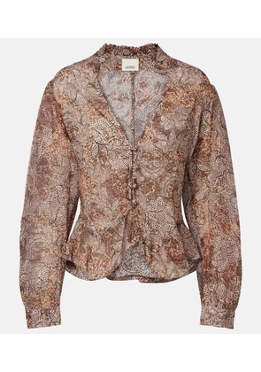 Isabel Marant Celeny printed cotton voile blouse