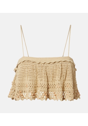 Isabel Marant Oraviel beaded crochet crop top