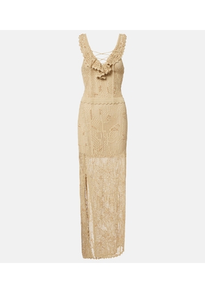 Isabel Marant Ornella beaded crochet maxi dress