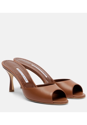 Manolo Blahnik Jada leather mules