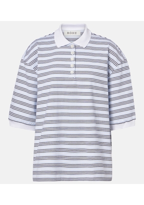 Rohe Striped oversized cotton polo shirt