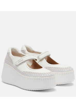 Chloe Nama leather platform sneakers