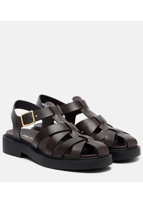 Prada Leather fisherman sandals