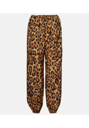 Alaia Leopard-print tapered pants