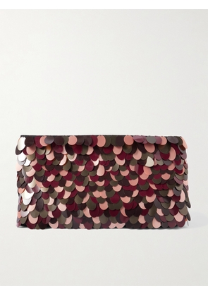 Dries Van Noten - Sequined Leather Clutch - Burgundy - One size