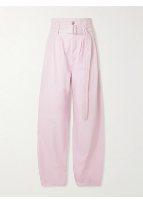 AGOLDE - + Maria Mcmanus Corset Belted Pintucked High-rise Wide-leg Organic Jeans - Pink - 23,24,25,26,27,28,29,30,31,32