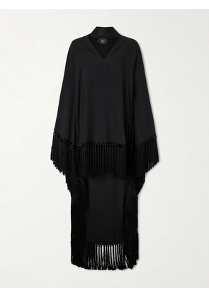 Taller Marmo - Cecil Fringed Crepe Kaftan - Black - One size