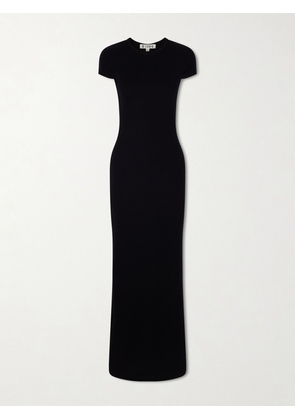 ÉTERNE - Ribbed Jersey Maxi Dress - Black - x small,small,medium,large,x large
