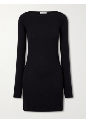 ÉTERNE - Ribbed Jersey Mini Dress - Black - x small,small,medium,large,x large