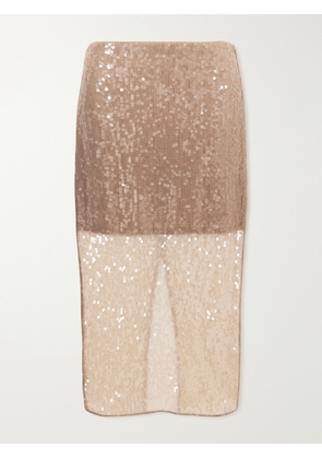 Veronica Beard - Allora Sequined Chiffon Midi Skirt - Neutrals - US0,US2,US4,US6,US8,US10,US12