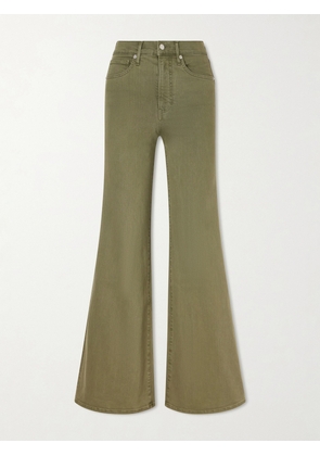 Veronica Beard - Joplin High-rise Flared Jeans - Green - 24,25,26,27,28,29,30,31,32