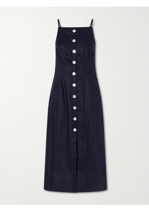 Veronica Beard - Georges Linen Midi Dress - Blue - US0,US2,US4,US6,US8,US10,US12