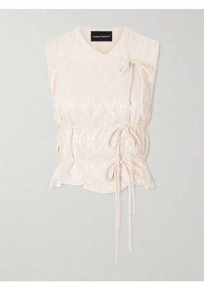 Pauline Dujancourt - Diamond Chiffon Top - Ivory - UK 6,UK 8,UK 10,UK 12