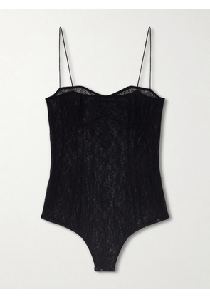 Pauline Dujancourt - Seagull Lace Bodysuit - Black - UK 6,UK 8,UK 10,UK 12