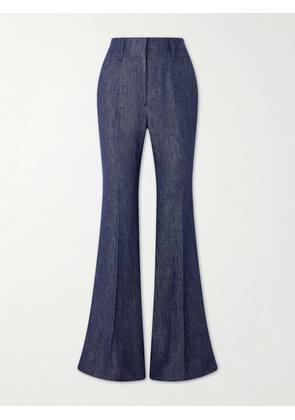 Gabriela Hearst - Rhein Linen-chambray Flared Pants - Blue - IT34,IT36,IT38,IT40,IT42,IT44,IT46,IT48
