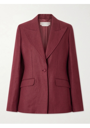Gabriela Hearst - Levia Linen-twill Blazer - Burgundy - IT36,IT38,IT40,IT42,IT44,IT46,IT48