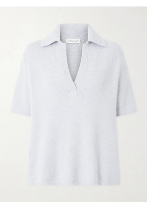 Gabriela Hearst - Sohan Brushed-cashmere Polo Sweater - Blue - x small,small,medium,large,x large