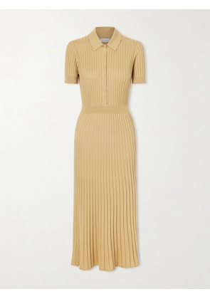 Gabriela Hearst - Amor Ribbed Silk And Cashmere-blend Midi Dress - Brown - x small,small,medium,large,x large