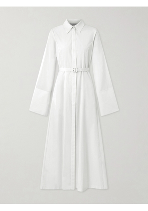 Gabriela Hearst - Carmina Belted Cotton-poplin Maxi Dress - White - IT38,IT40,IT42,IT44,IT46,IT48