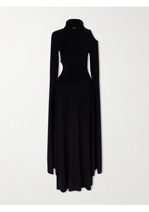 Gabriela Hearst - Daya Hooded Cutout Silk Maxi Dress - Black - x small,small,medium