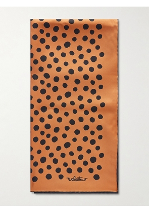 Valentino Garavani - Polka-dot Silk-twill Scarf - Red - One size