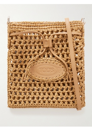 Tod's - Ebl Mini Woven Raffia Bucket Bag - Brown - One size