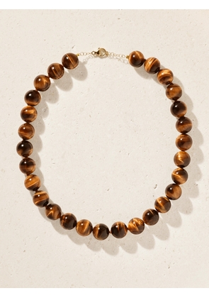 JIA JIA - Oracle 14-karat Gold, Tiger's Eye And Crystal Necklace - Brown - One size