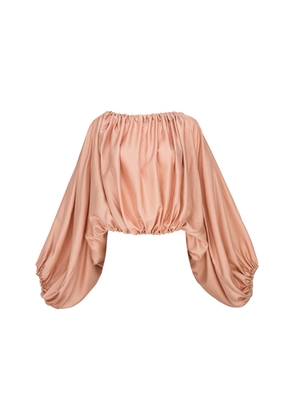 Di Stavnitser Paloma Gathered Silk Top - Moda Operandi