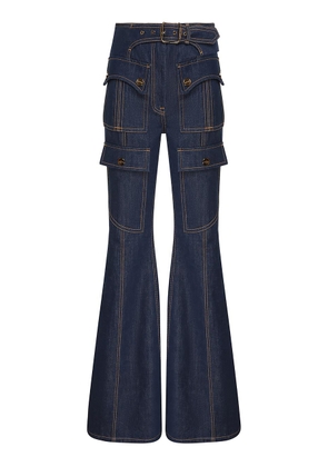 Zimmermann Luna Utility Denim Flared Jeans - Moda Operandi