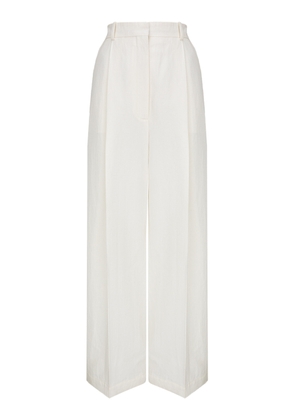 Di Stavnitser The Signature Mid-Rise Cotton-Linen Straight-Leg Pants - Moda Operandi