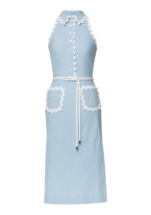 Lena Hoschek Twist Belted Stretch-Cotton Midi Dress - Moda Operandi