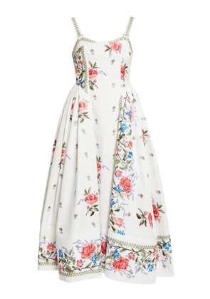 Erdem Floral Bustier Cotton Midi Dress - Moda Operandi