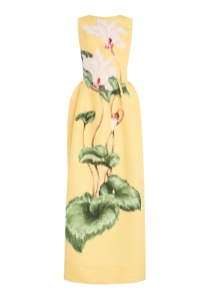 Oscar de la Renta Cyclamen Printed Faille Maxi Dress - Moda Operandi