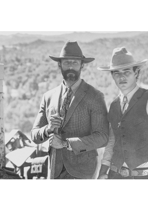 Checked Tweed Western Suit Jacket