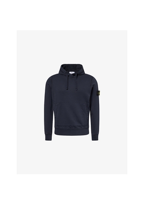 Mens Stone Island Brand-Badge Relaxed-Fit Cotton Hoody