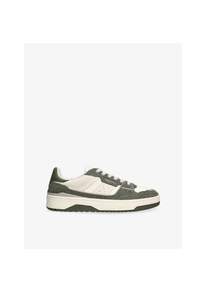 Mens Axel Arigato Clay Leather and Suede Trainers
