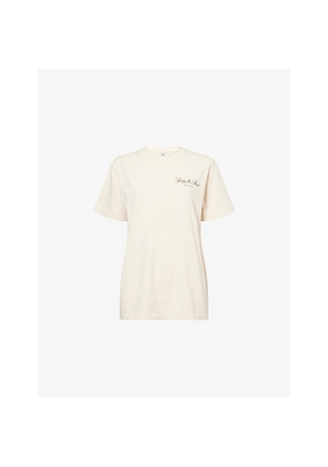 Womens Sporty & Rich Farm Vendome Logo-Print Cotton T-Shirt