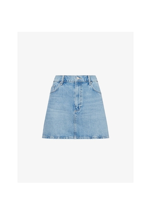 Womens Paige Bobbie Denim Mini Skirt
