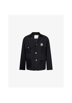 Mens Sacai x Carhartt WIP Patch-Pocket Wool-Blend Jacket